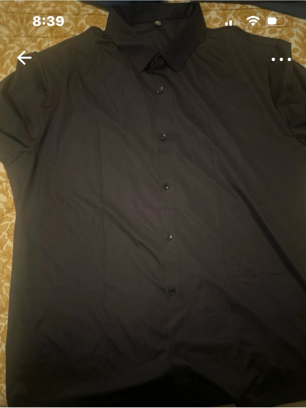 Men's Black, light blue, navy Short-Sleeve Dress Shirt - Tailored Button-Up
